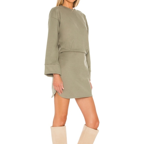 Line & Dot Olive green Novah Mini Dress - Picture 2 of 3